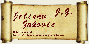 Jelisav Gaković vizit kartica